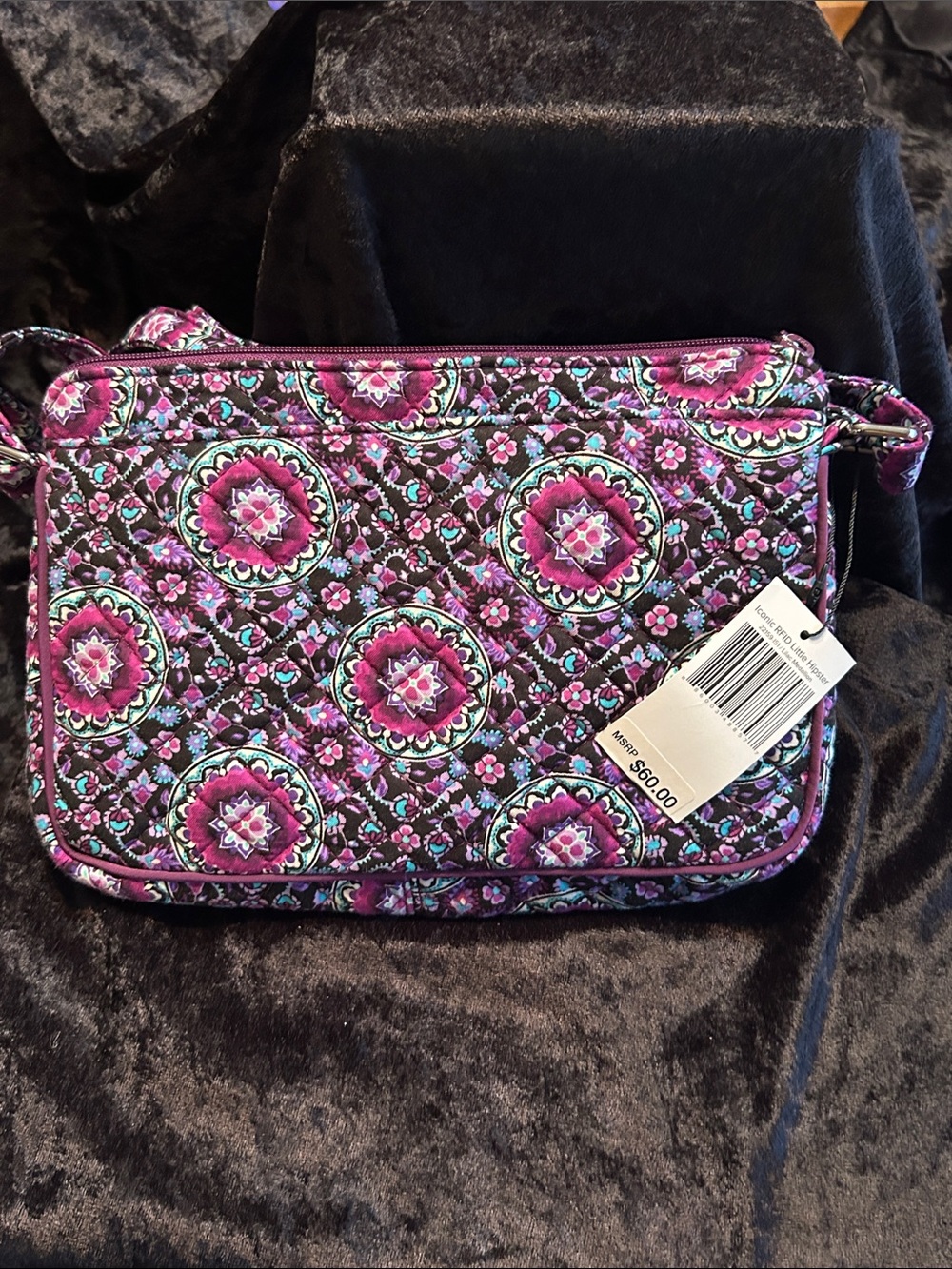 Vera Bradley Purple Floral Quilted Crossbody - Picture 8 of 10